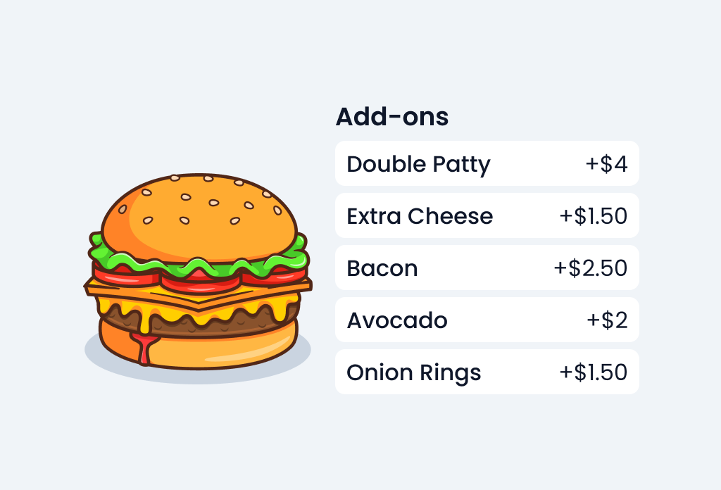 Menu Item Options & Variations