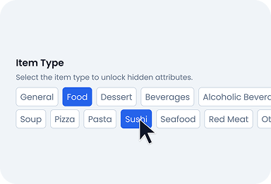 You can display detailed information for every dish.