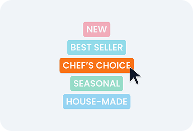 You can draw attention to key items with smart labels.